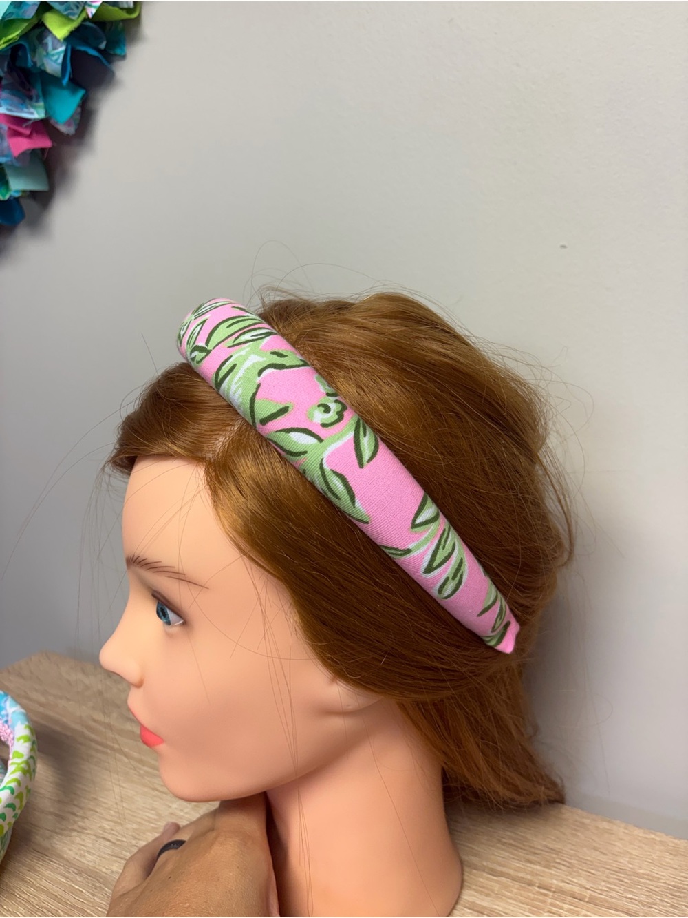 LP Pink Floral Padded Headband for Women - Picture 2 of 2